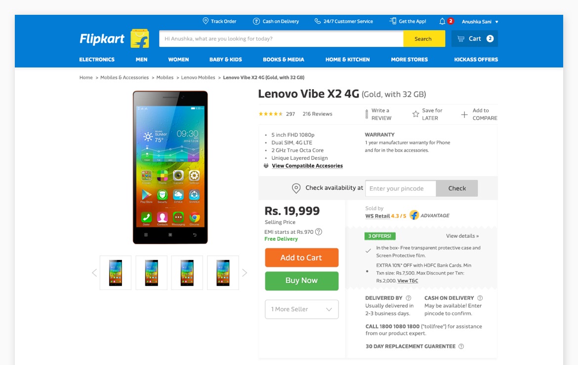 Flipkart Clone - Full-stack e-commerce platform built with Next.js and MongoDB