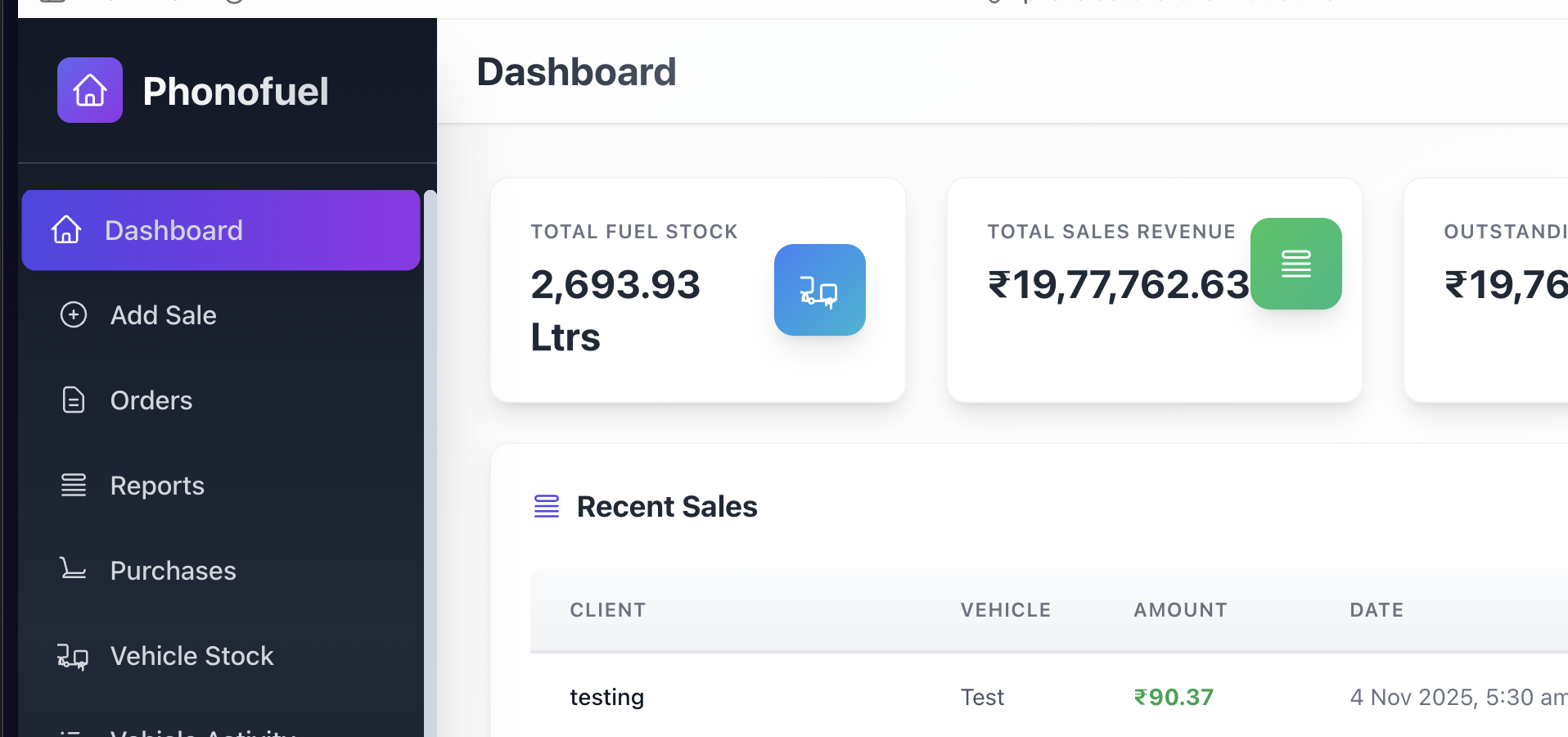 Phonofuel Website - Fuel delivery platform with GPS tracking and backend system